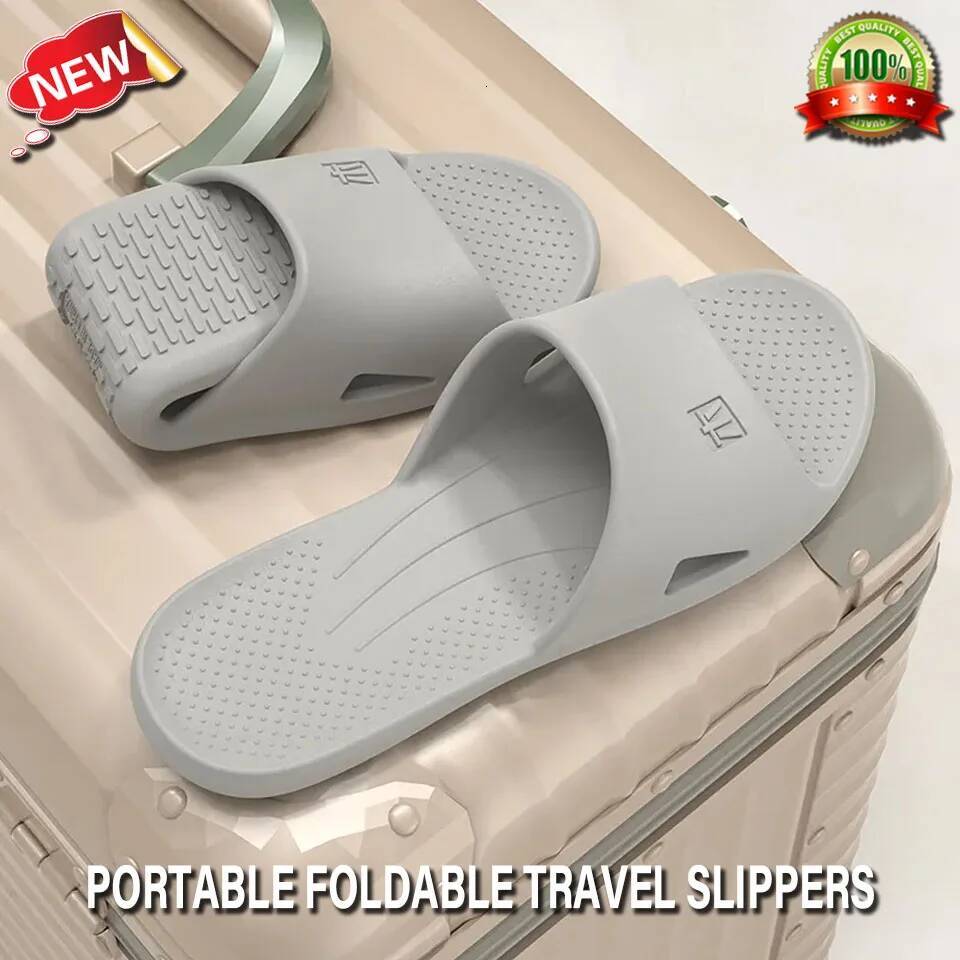 2025 New Foldable EVA House Slippers Portable Hotel Travel Slipper Bathroom Non-Slip Slides Home Indoor Flat Shoes for Men Womem ddmypanda