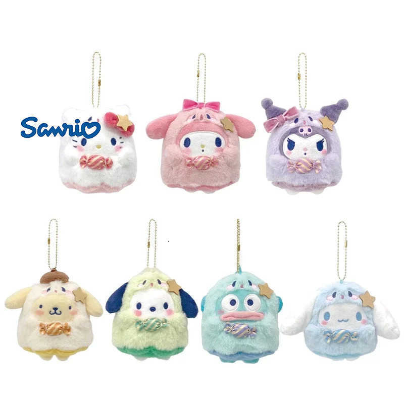 Sanrio 10cm393in Kuromi Melody Plush Toys Keychain Cute Ghost Peripherals Accessories Toy Doll Hobbies Holiday Girl Funny Gift Decor L251008