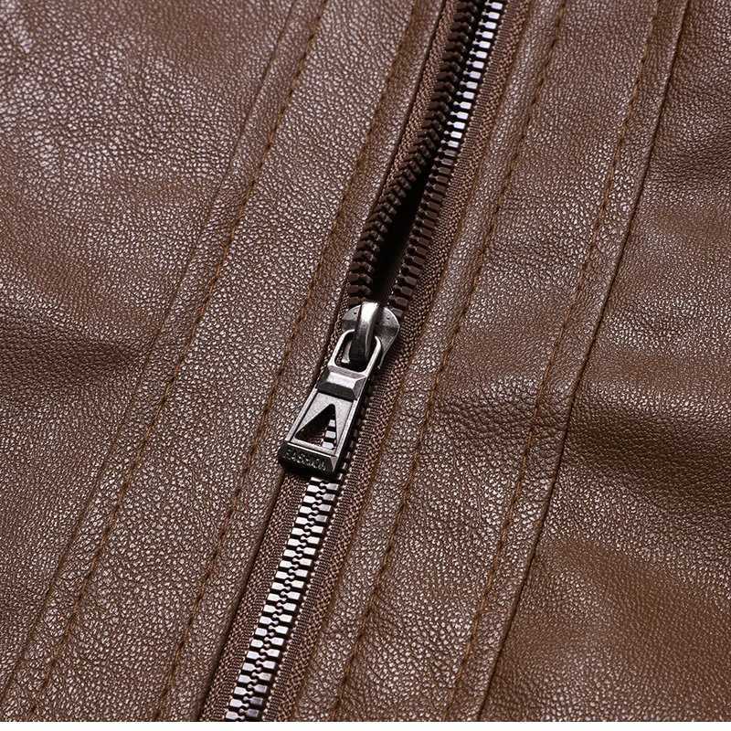 Mens 2025 SpringAutumn Vintage Leather Biker Jacket Motorcycle Riding Outdoor Street Casual Coat Motorcycle jacket J251008