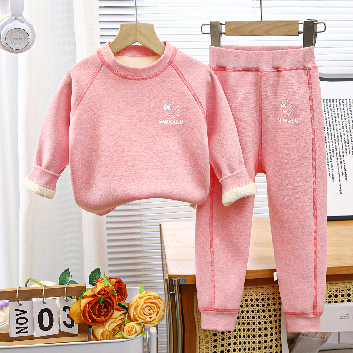 Luxury Kids Clothing 2025 Thermal Kids Set Fleece Lined & Heavy Duty Winter Wear Children's Pajamas Loungewear Free Shipping