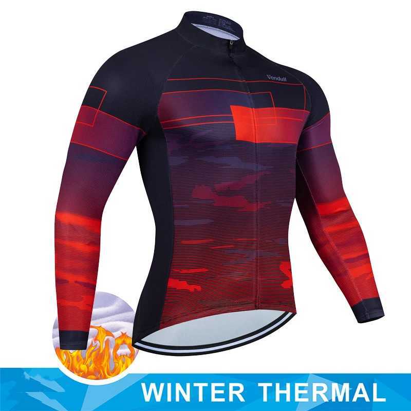 2024 New Winter Thermal Fleece Cycling Jersey Men MTB Bicycle Clothing Long Sleeve Warm Road Tops Bike Outdoor Cycling Jersey J251008