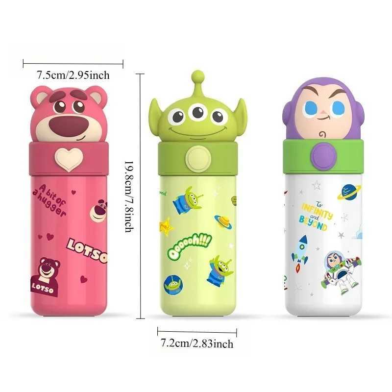 Thermos Cup Cartoon Design 316 Stainless Steel Thermos Cups Student Vacuum Flask Water Bottle Tumbler Home Water Bottle Gift C251008