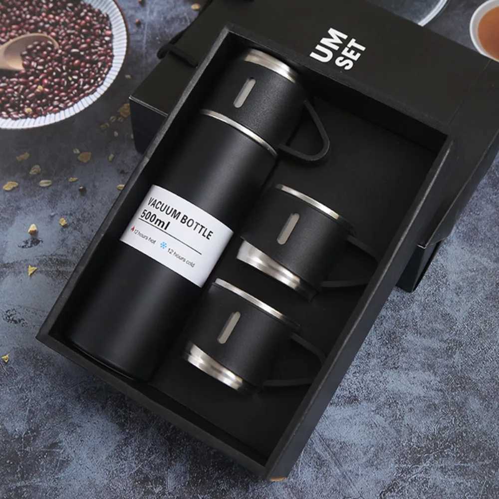 304 Stainless Steel Insulated Business Thermos Cup Three Lids Gift Set Outdoor Water Cup for Activities C251008