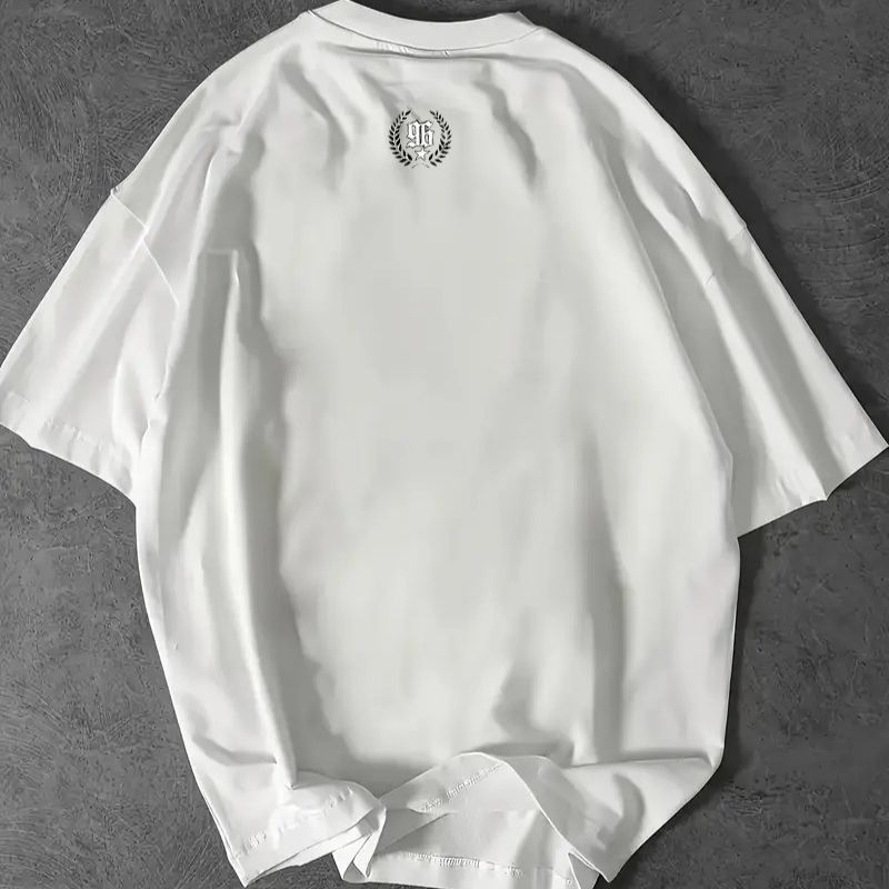 Men's Streetwear Graphic Oversized T-Shirt - Casual Sports Tee with Retro Print-19