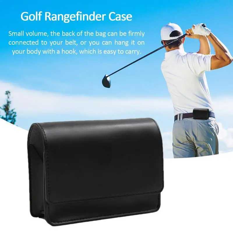 Outdoor Golf Rangefinder Leather Case Storage Bag Fashion Rivet Korean Trend Rangefinder Bag For Men Golf Accessories J251008