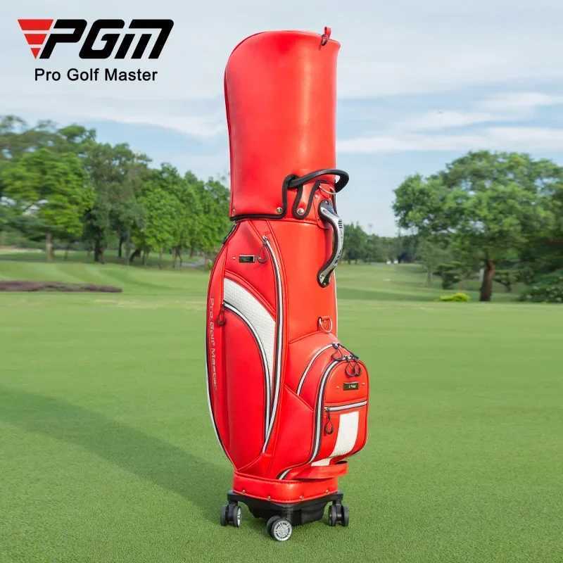 PGM Womens Golf Bag Microfiber Waterproof Standard Bag Portable 4 Spinner Wheels Travel Club Bags Rain Cover QB136 J251008