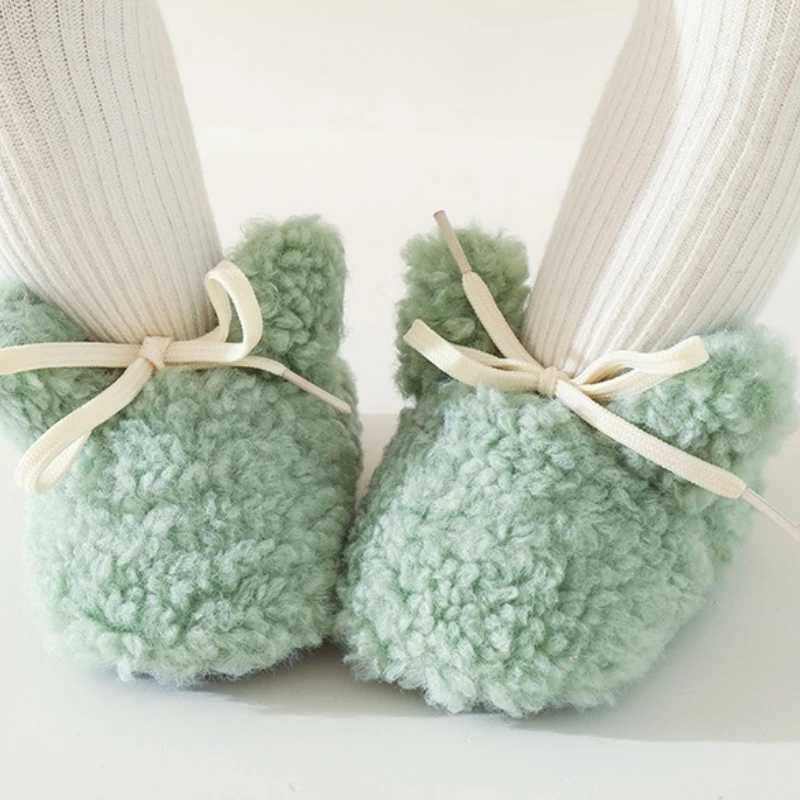 Baby Winter Baby Boy Girl Booties Fluff Soft Toddler Shoes First Walkers Antislip Warm Newborn Infant Crib Shoes Moccasin C251008