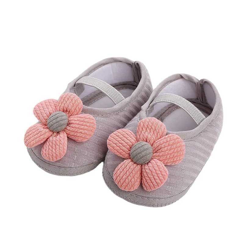 Baby Girls Soft Sole Breathable Autumn Sandals with Sunflower Bow Design for Learning to Walk Princess Style Infant Shoes C251008