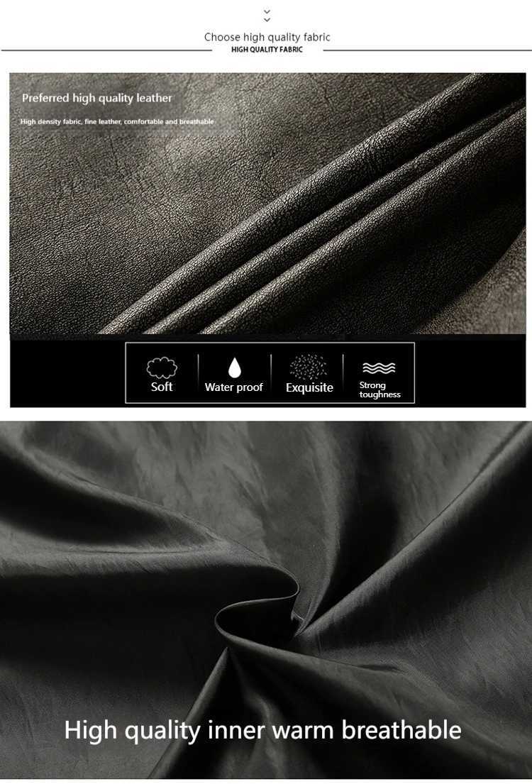 New Autumn and Winter Mens Motorcycle Windproof Jacket Mens Trendy Youth Versatile Casual Leather Jacket J251008