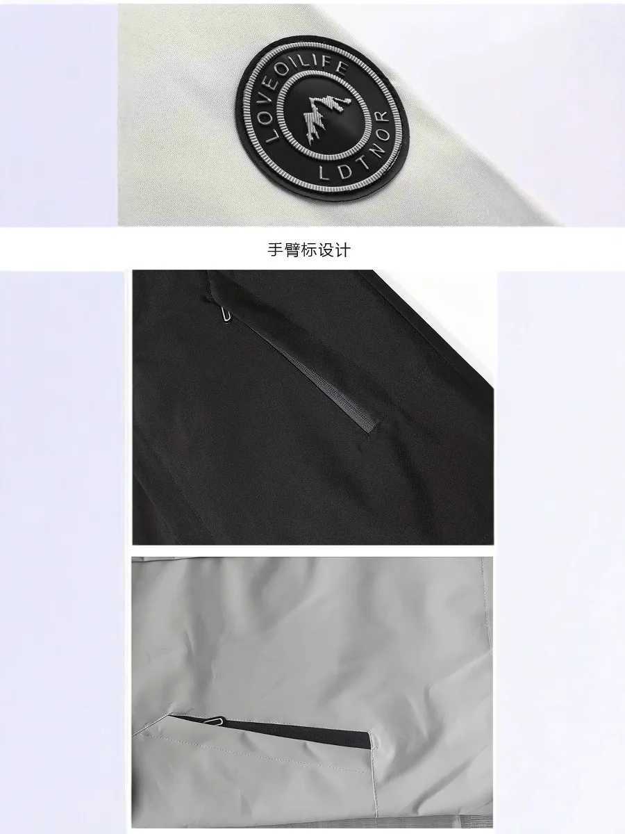 spring and autumn new fleece coat Mens hooded leisure outdoor waterproof wearresistant windproof jacket high quality J251008