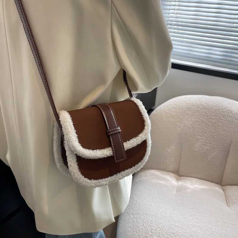 Fashion Designer Crossbody Shoulder Bag Plush Women Handbags Casual Small Ladies Messenger BagsT251007