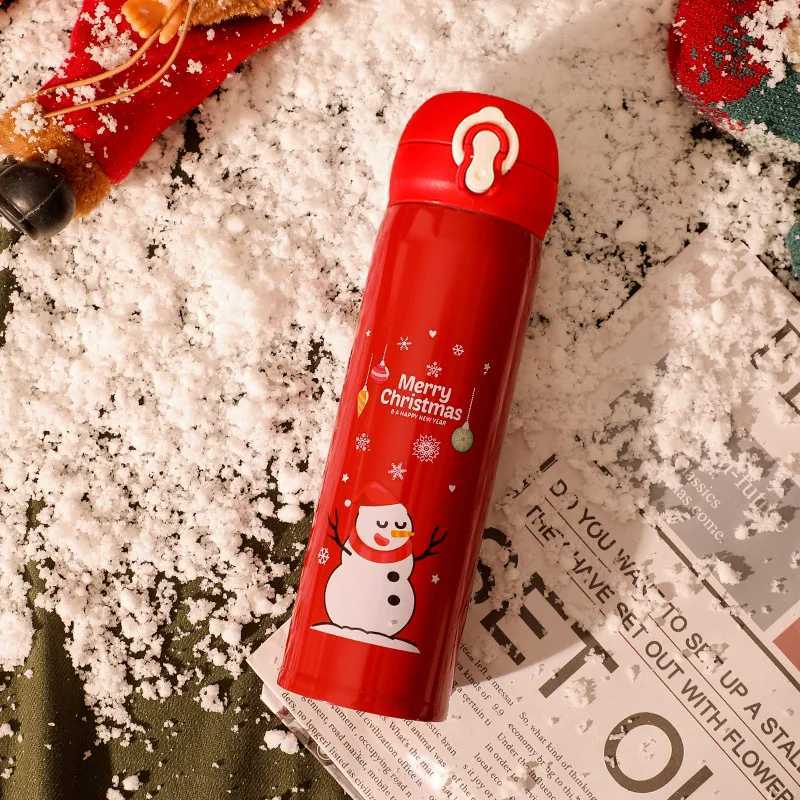 Christmas Themed Design Stainless Steel Insulated Water Bottle Cute Cartoon Gift for Chritmas Season C251008