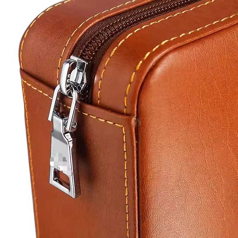 Leather Cigar Storage Box Portable Cedarwood Humidor for 4 Cigars TravelFriendly Cigar Holder Accessories Y251008