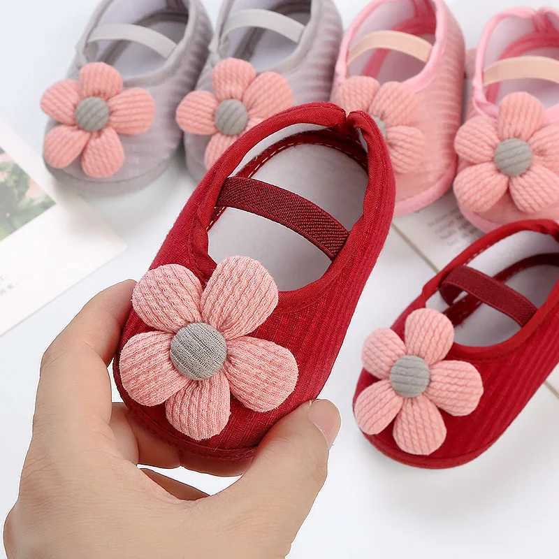 Baby Girls Soft Sole Breathable Autumn Sandals with Sunflower Bow Design for Learning to Walk Princess Style Infant Shoes C251008