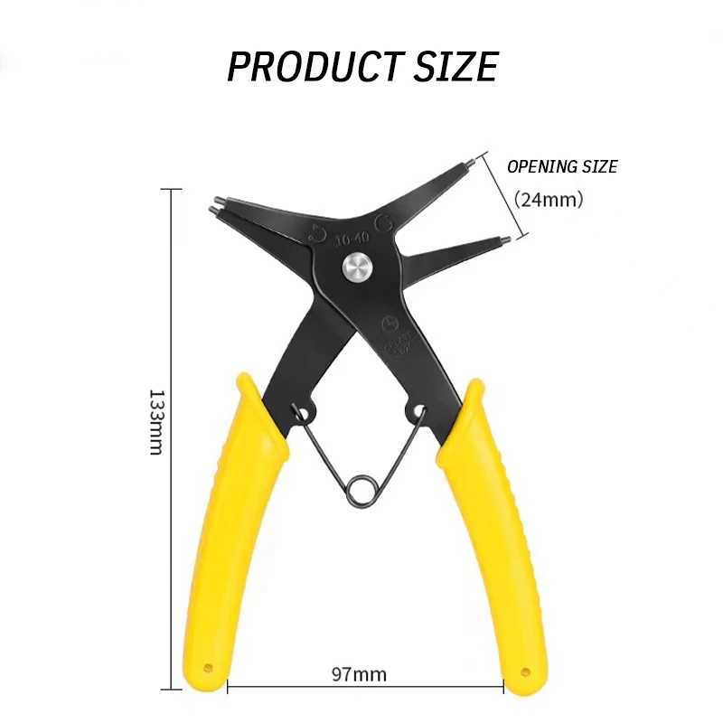 Circlip Pliers 2 in 1 Internal and External Dual Purpose Pliers External Spring Pliers Large Retaining Ring Removal Tool 1pc J251121