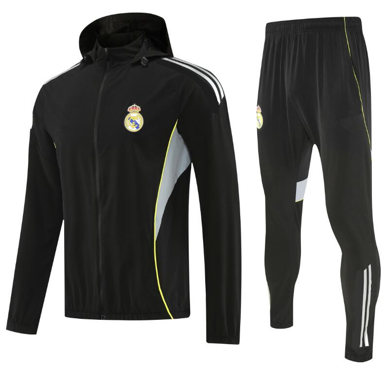 25 26 Reals MadridES Soccerhooded TRACKSUIT Tracksuit man football VINI JR 2025 2026 MBEPPA BELLINGHAM training suit jacket jogging Survetement
