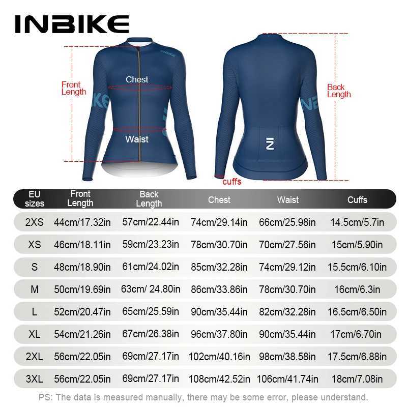 INBIKE New Pro Long Sleeve Cycling Jersey For Road Bicycles Lightweight Breathable Fabric Pockets Full Zipper Design For Women J251008