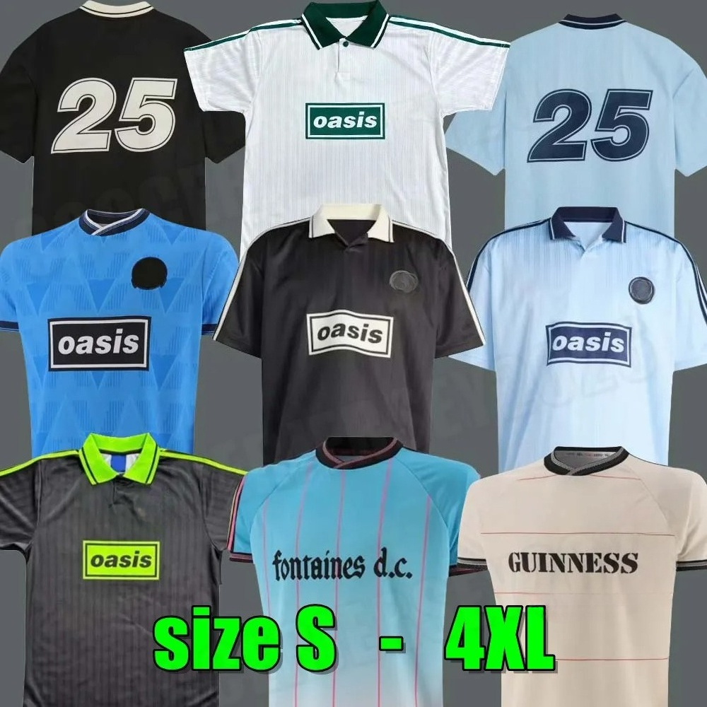 25 26 Tour Jacquard Jersey soccer maillot de foot football black Oasis Live Bohemians 2025 135th Anniversary Football Shirts Kit Fontaines OasisS