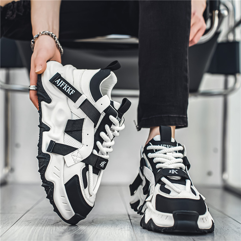 Free shipping designer casual shoes suitable for men's thick soled mesh breathable casual sports shoes outdoor sneakers