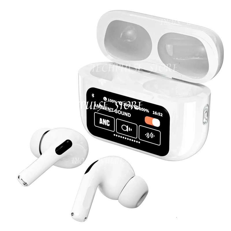 Wholesale tech73 A9pro Earbuds Wireless Smart Sport Headphones Electronics ANC Touch Screen Earphones Gaming Noise Cancelling Headset