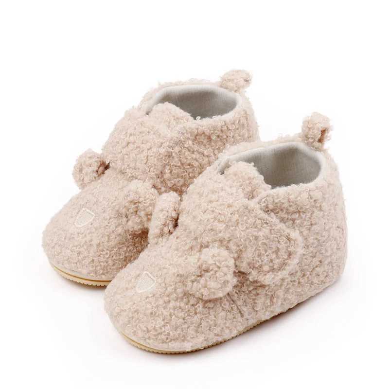 Baby Shoes Winter Soft and Warm Prewalking Sneaker TPR Sole Antislip Cute Bear Animal Design 2024 New Fashion 0918M BYQ3202 C251008