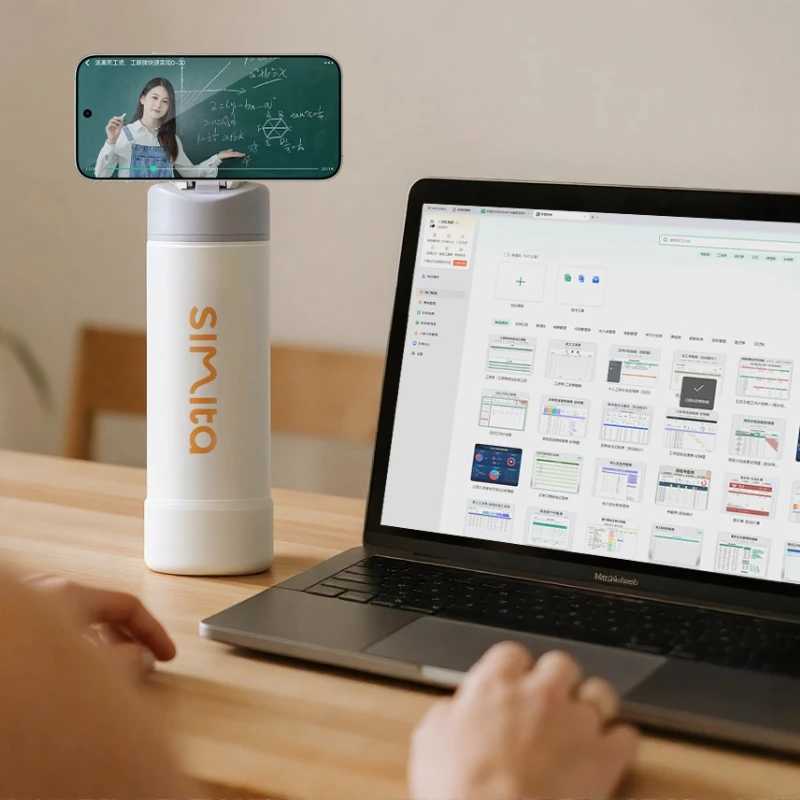 Phone Stand Heat and Cold Preservation Cup Stainless Steel MUltifunctional Portable Handheld Sports Water Cup C251008