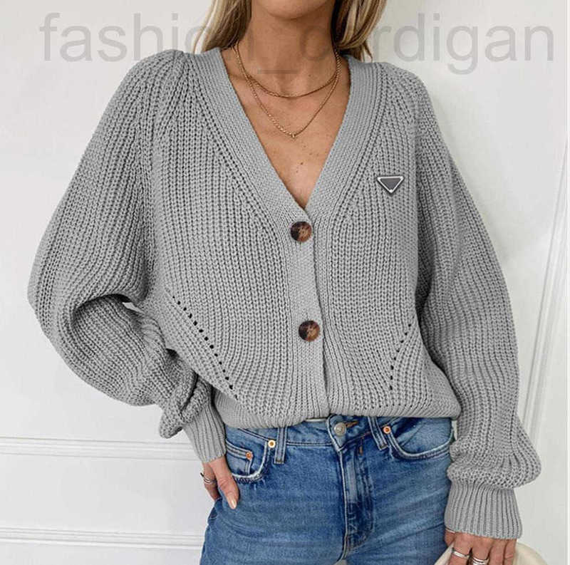 Women's Sweaters Designer Womens Sweater autumn V neck fashionable long sleeved womens highend jacquard cardigan knitted sweater jacket HJAZ HJA EQV8