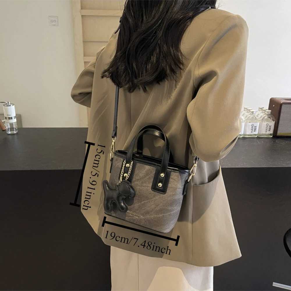 New fi 1 bag niche single shoder crossbody senior sense handbag change documents storage bag send pendant D251009