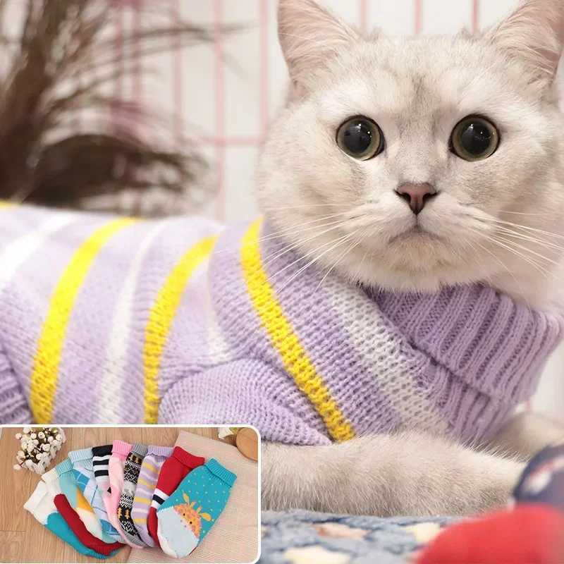 Fashion Winter Cat Sweater Vests Sphynx Cat Clothes for Cats Clothing Christmas Pet Clothes Kedi Katten Pullover Ropa Para Gatos C251009