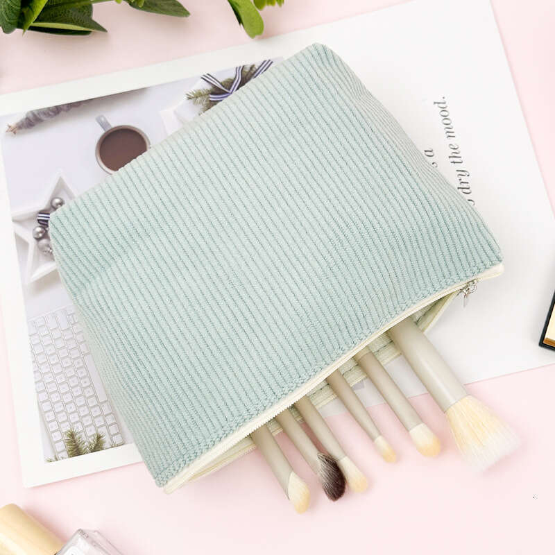 Corduroy High-End Dumpling Lipstick Brush Storage Small Portable Makeup Bag