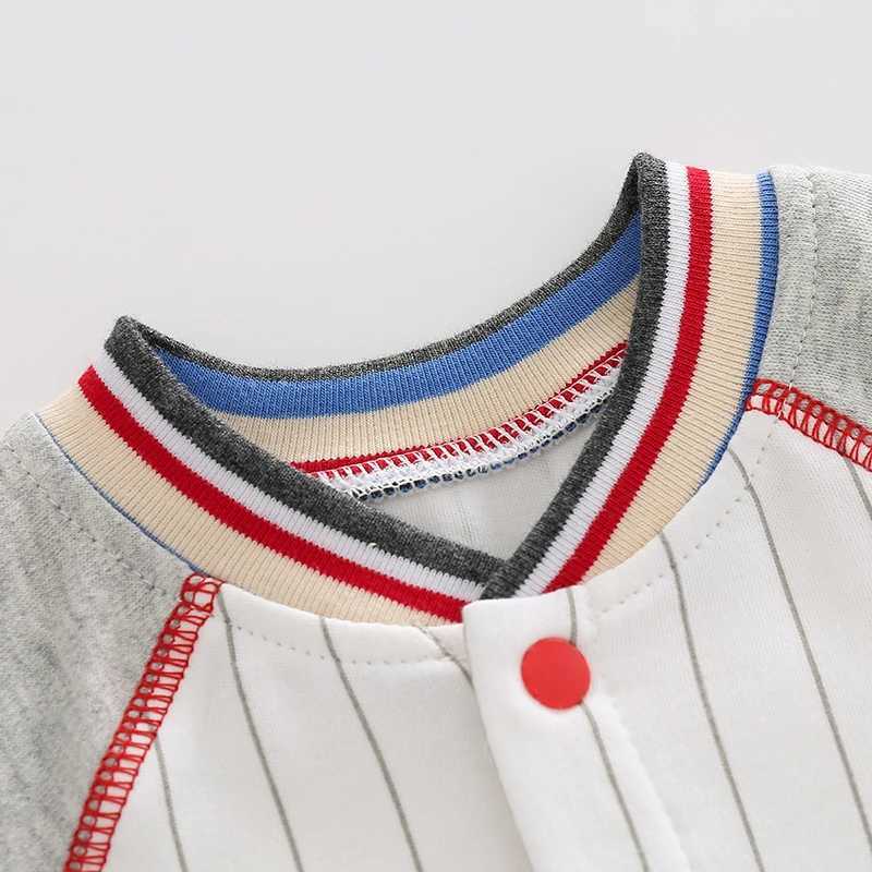 Baby OnePiece Clothes Pure Cotton 100Day Baby Summer Clothes Mens ShortSleeved Outings Handsome and Trendy Thin Baseball Uniforms C251009