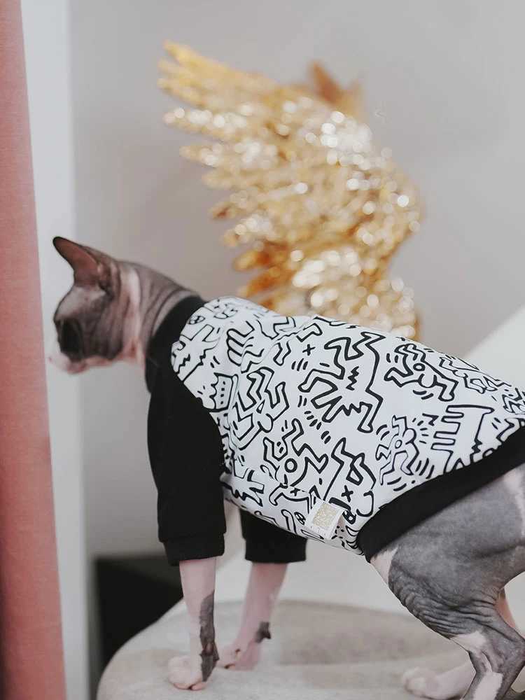 Cat Clothing Cotton Coat Elestic for Male Cat Spring Summer Sweatshirt For Kittens Soft Tshirt for Devon Rex C251009