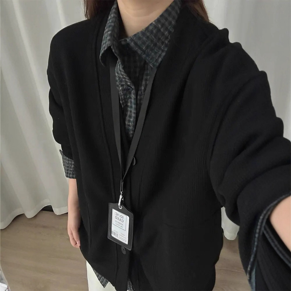 Japanese Retro Lazy Style Designer Shirt Designer Hoodie Jacket For Men And Women Autumn Cleanfit Cardigan V-neck Sweatshirt High-end Cool Jacket