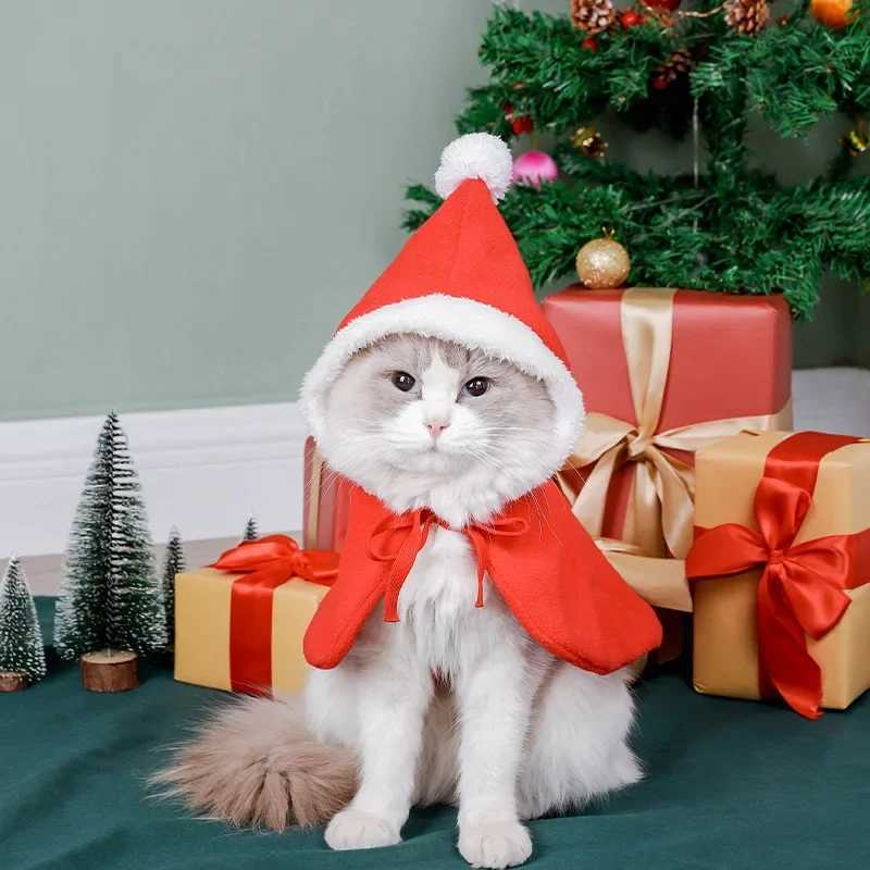 Christmas Elk Cat Cape Autumn Winter Cat Clothes British Shorthair British Pet Plush Jacket Christmas Pet Accessories C251009