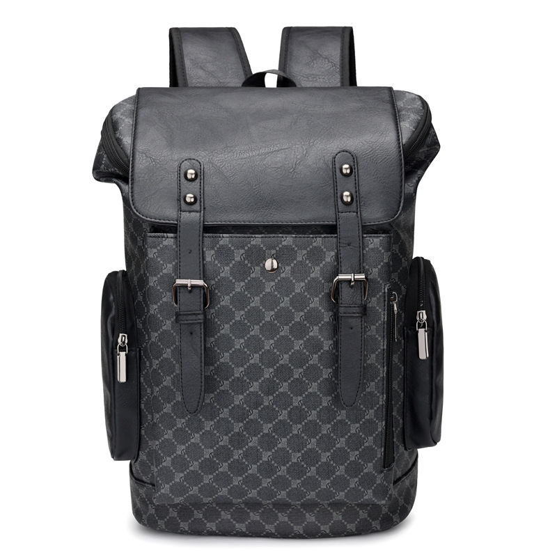 Backpack Luxury Bag Designer Bag Soft Leather Fashion Men's Backpack Casual Business Travel Bag Trendy Large Capacity School Bag Laptop Backpack