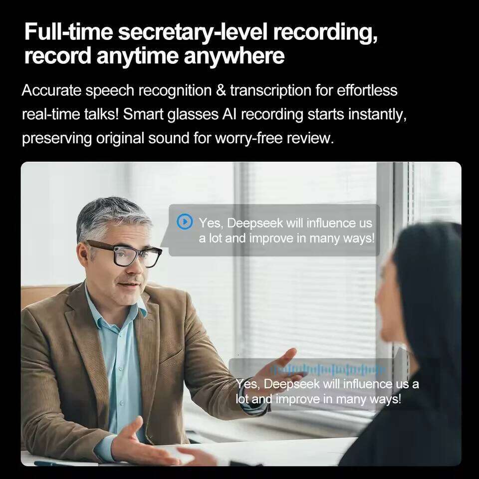 New AI Smart Glasses 8Mp Camera Video Recording Translator Sunglasses Men Women Bluetooth Call Music Play Color-Changing Lenses