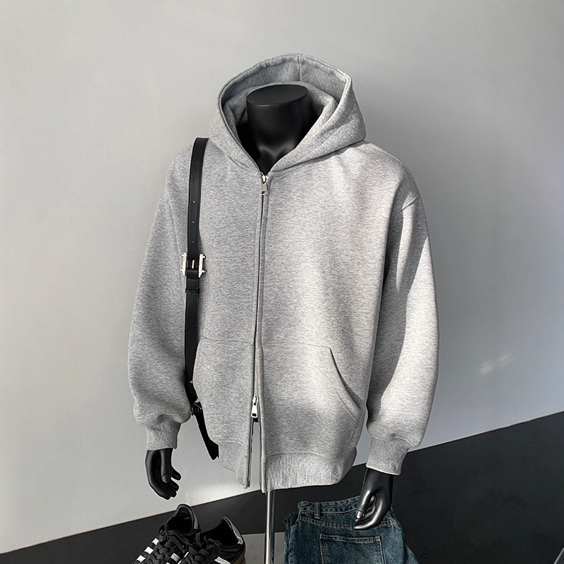 Spring Cleanfit Double Zipper Sweatshirt Men's Trendy Designer Shirt Designer Hoodie American Style Oversized Cardigan Loose Hooded Couple Clothes