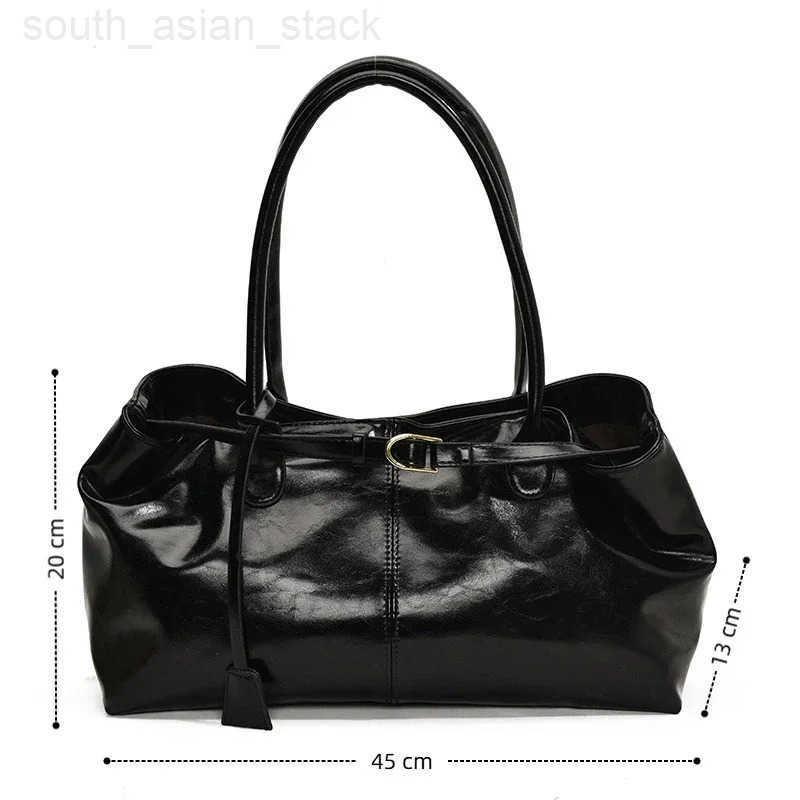 2025 New PU Leather Tote Bag Slouchy Hobo Handbag Fashion Shoulder Bag Large Top Handle Bag for Women Work Shopping Travel Z251009