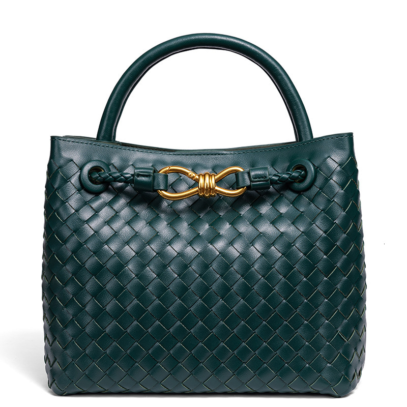 Designer Handbag 2025 Woven Handbag New Metal Rope Buckle Shoulder Bag Niche Design Large Capacity Luxury Bag Crossbody Bag