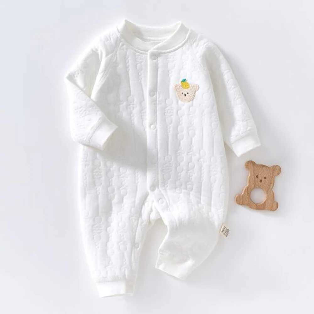 Baby Rompers For Boys Quilted Warm Spring Autumn Winter Newborn Baby Clothes First Birthday Baby Onesie For Girls C251009