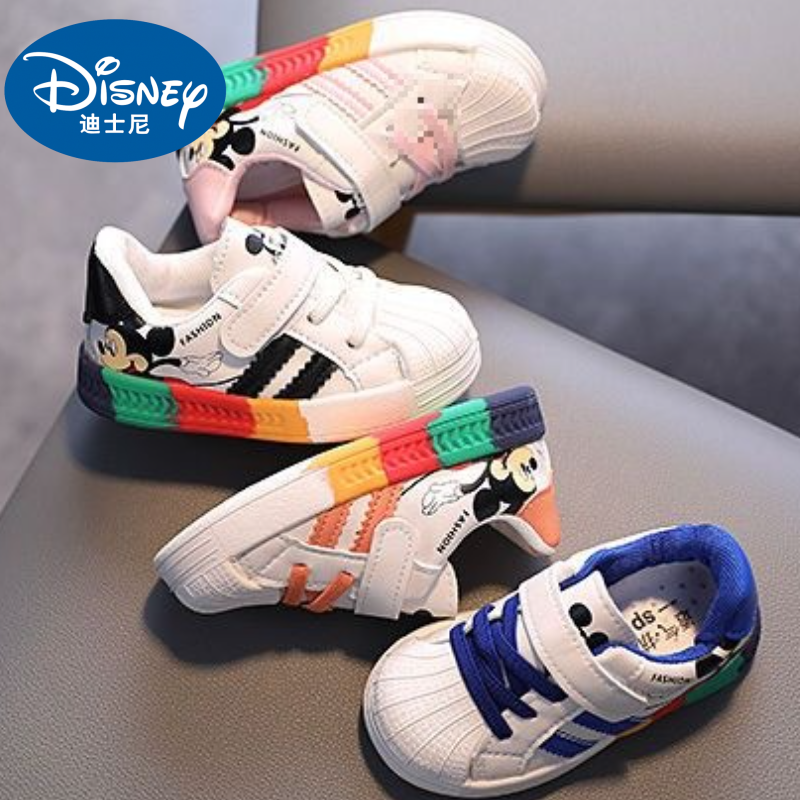 Disney Mickey children's shoes boys and girls shoes sneakers flat shoes running shoes casual shoes comfortable and soft anti-slip sole baby designer athletic.