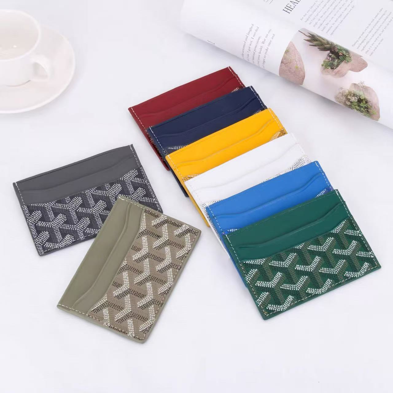 goyordholder designer with box passport pouch ID case Pocket women Men Bag vintage Pebble Cardholder goesyardwallet Credit Thin Bus Card Holders wallet goyord card