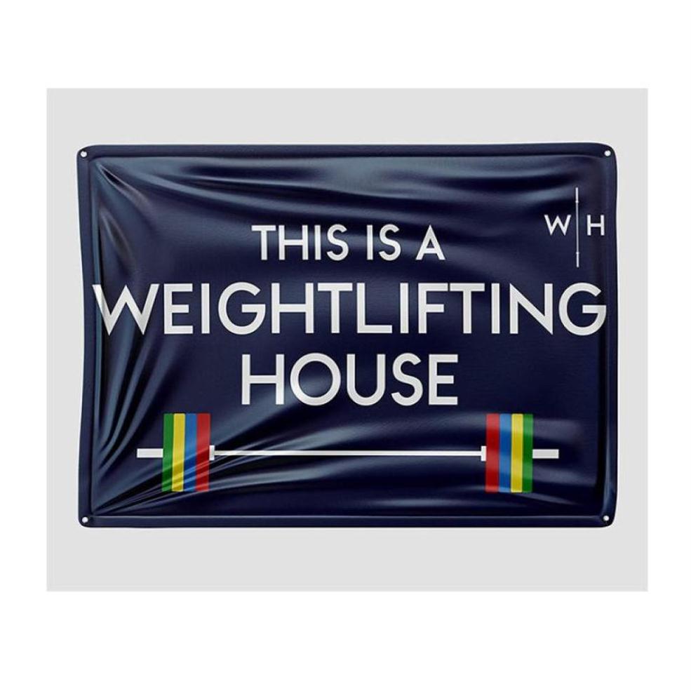 This is a Weightlifting House Flag 3x5Feet Decoration Flag With Brass Grommets 4970617325Z