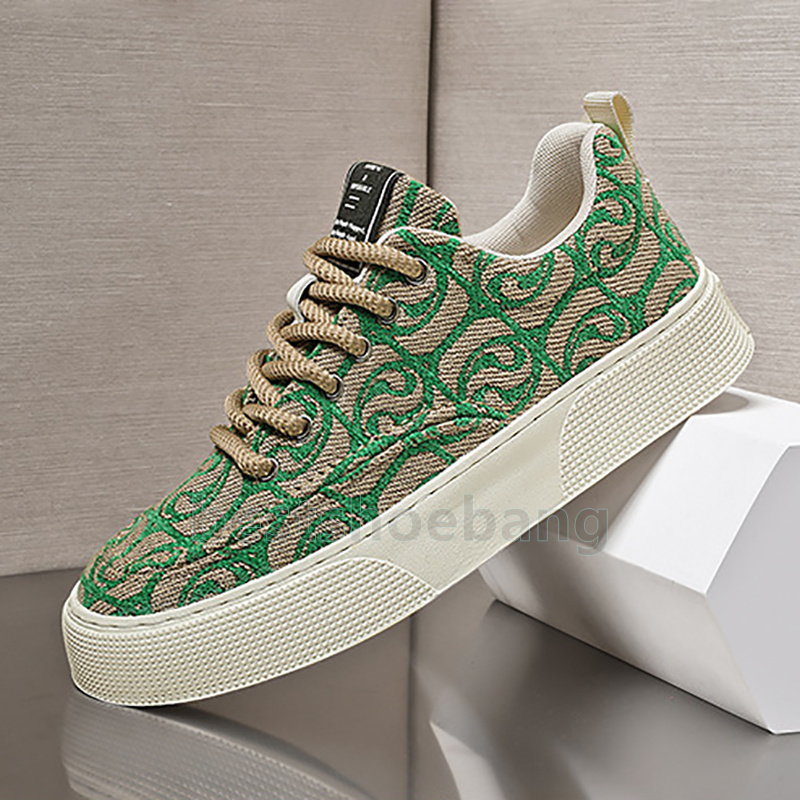 designer shoes canvas sneakers vintage style breathable unisex trainers chic red beige green black colors low-top daily mens shoes size 39-44