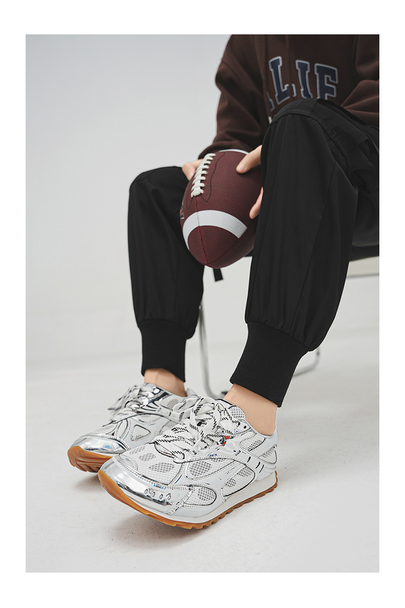 Men's Spring and Summer Casual Shoes Retro Shoes Four-Season Single Shoes Stylish Men's Sports Shoes Fashionable Trendy Men's Sneakers