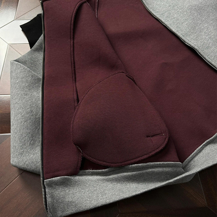 Designer Shirt American Style Air Layer Short Hooded Designer Hoodie Sweatshirt For Men Spring And Autumn Heavyweight Boxy Fit Imperial Red Inner Card