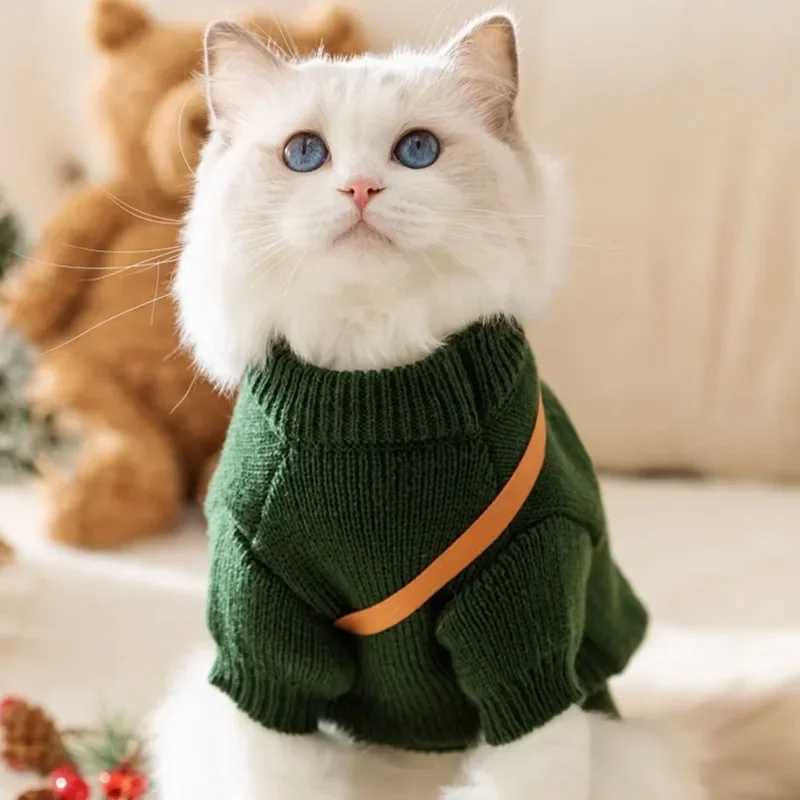 Christmas Style Pet Clothing Winter Warm Sweaters for Small Medium Dogs Turtleneck Knitted Puppy Cat Sweater Vest Chihuahua C251009