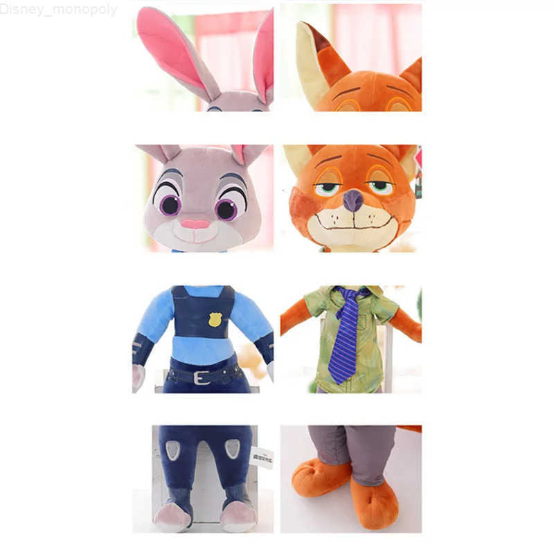 Disney Zootopia Cartoon Anime Plush Toy Fox Nick Wilde Rabbit Judy Hopps Doll Soft Stuffed Animals Toys Kids Xmas birthday Gifts H251107