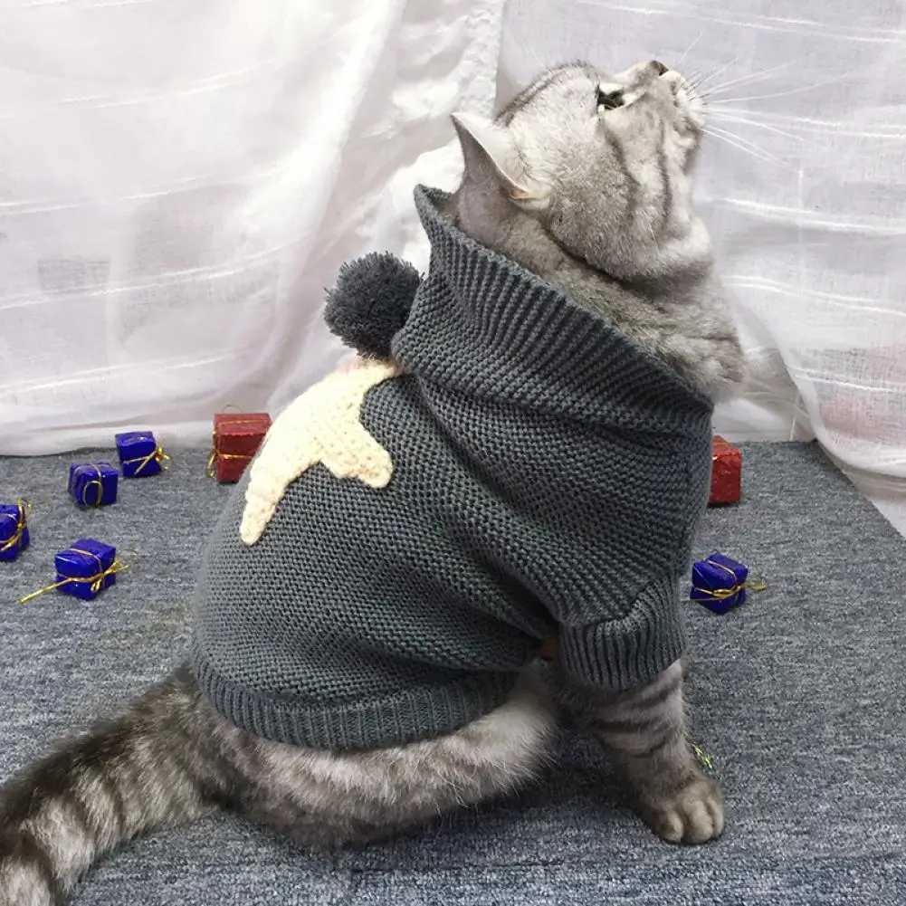 Christmas Cat Sweater Winter Warm Twoleg Pet Costume For Cats High Collar Knitted Kitten Hoodies Sweatshirts for Dog Cat Coat C251009