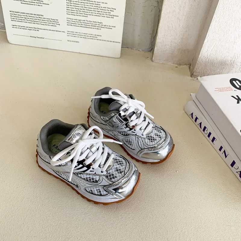 2025 Summer Toddler Kid Running Orbit Metallic Rubber Mesh Sneaker Children Casual Fashion Shoe Boy Girl Sports Walking ShoesJ251009
